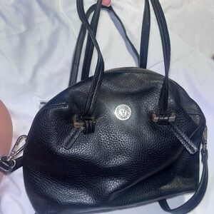 Anne Klein Black Textured Shoulder Bag